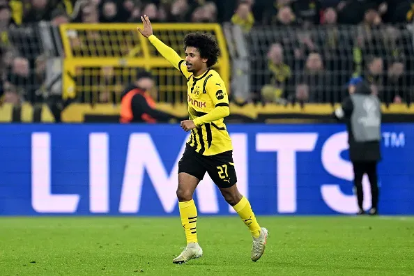 Karim Adeyemi marcou o golo do Dortmund. Foto: Getty Images