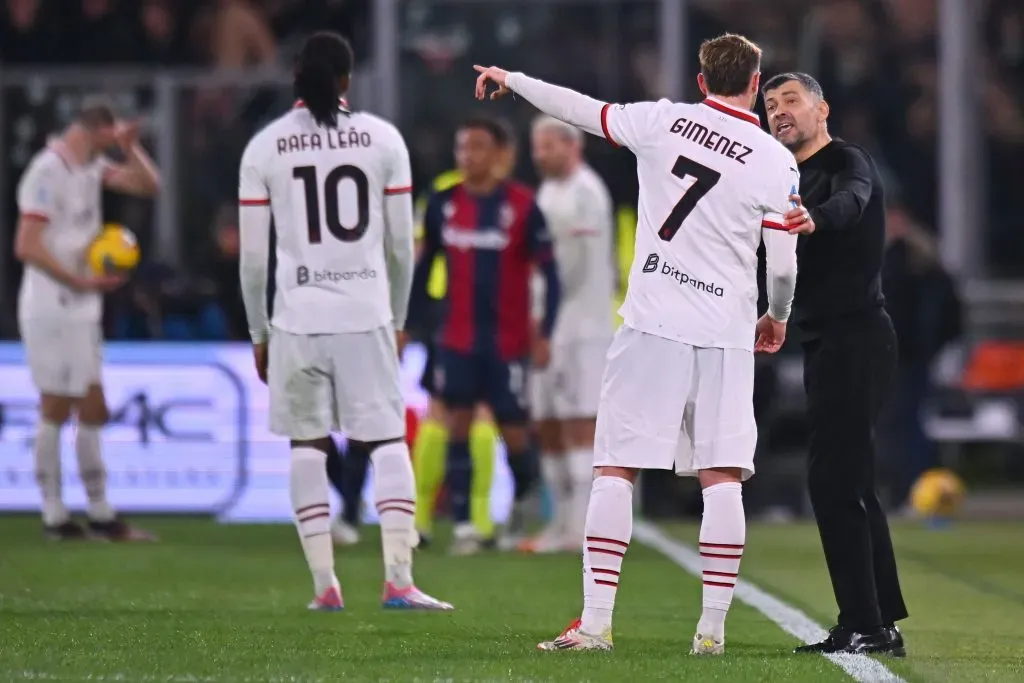 Sérgio Conceição orienta o AC Milan. Foto: Getty Images