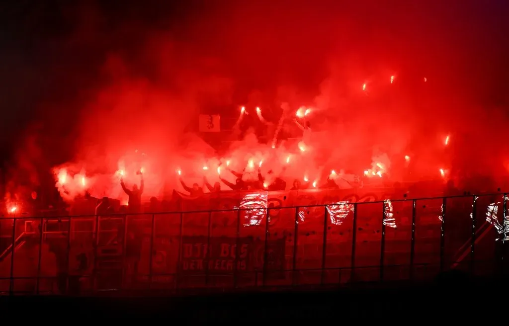 Adeptos do Benfica em Barcelona. Foto: Getty Images