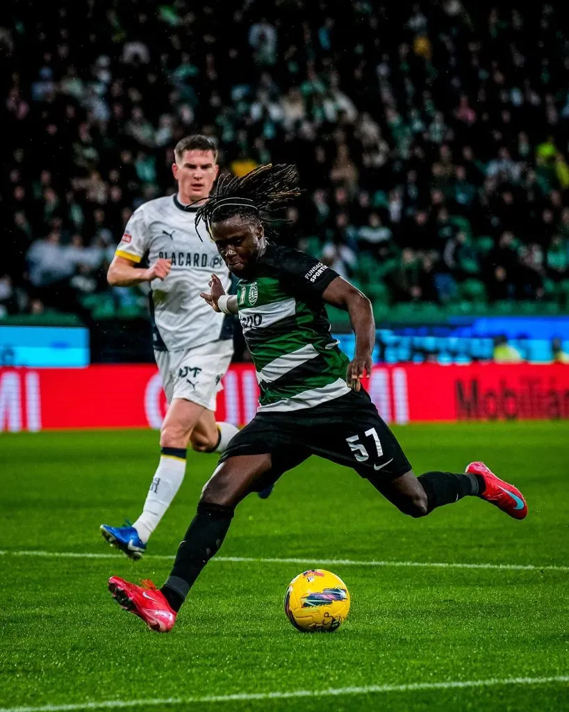 Geovany Quenda na vitória do Sporting. Foto: Liga Portugal