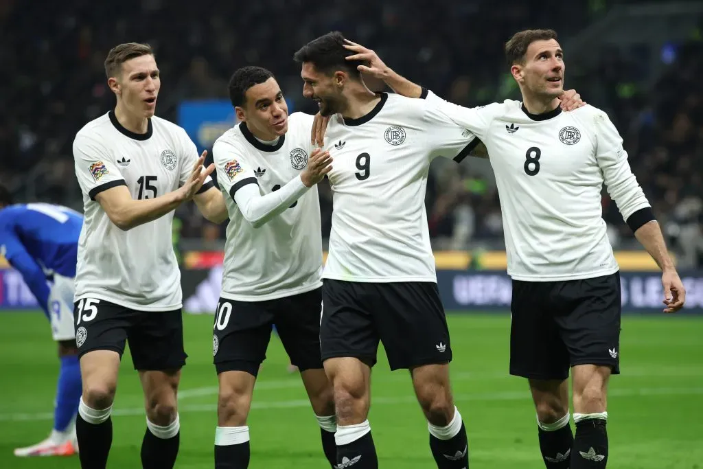 Alemanha em vantagem contra a Itália. Foto: Getty Images