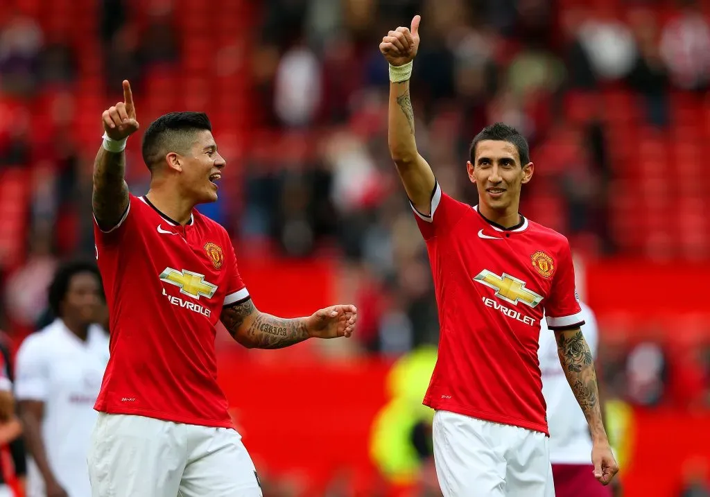 Rojo jogou com Di María, atual jogador do Benfica, tanto no Manchester United como na seleção da Argentina. Foto: Alex Livesey/Getty Images.