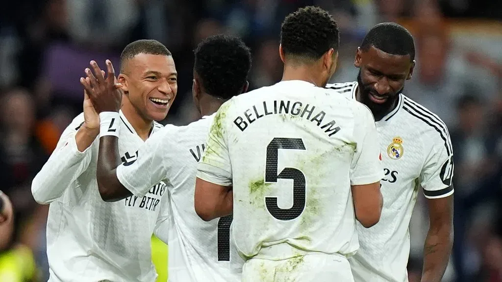 Mbappé bisou no triunfo do Real Madrid ante o Leganés. Foto: Getty Images.