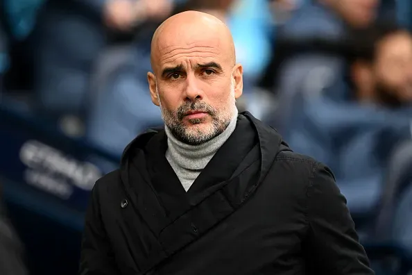 Pep Guardiola, treinador do Manchester City. Foto: Getty Images