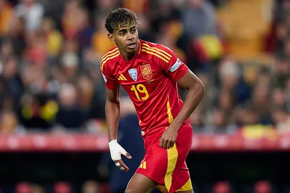 Lamine Yamal, o principal nome da Espanha na Nations League. Foto: Getty Images