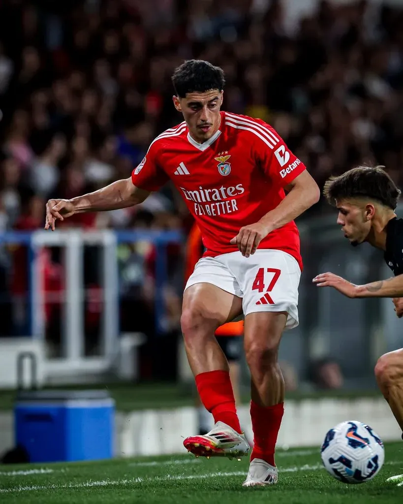 Tiago Gouveia na vitória do Benfica. Foto: SL Benfica