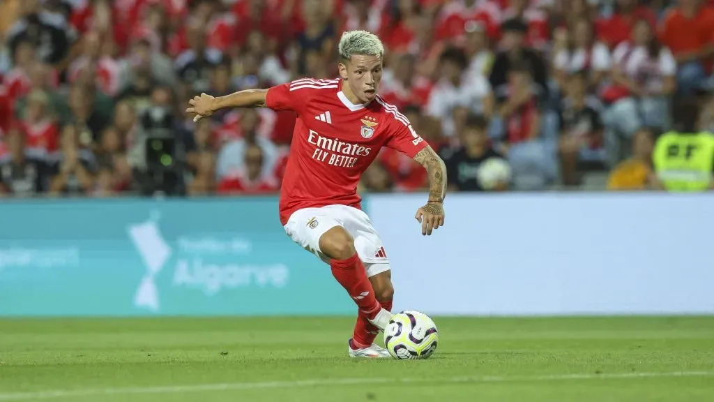 Gianluca Prestianni reivindica mais minutos ao serviço do Benfica. Foto: Getty Images.