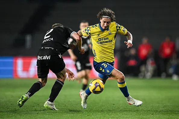 Fábio Silva em ação pelo Las Palmas. Foto: Getty Images