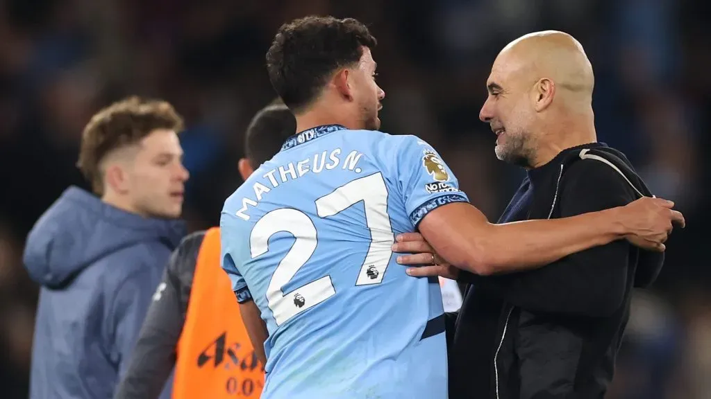 Matheus Nunes foi o herói do Manchester City. Foto: Getty Images.