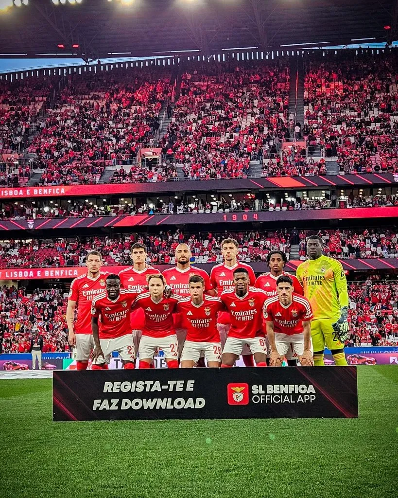 O onze inicial encarnado no Benfica x Tirsense. Foto: SL Benfica.