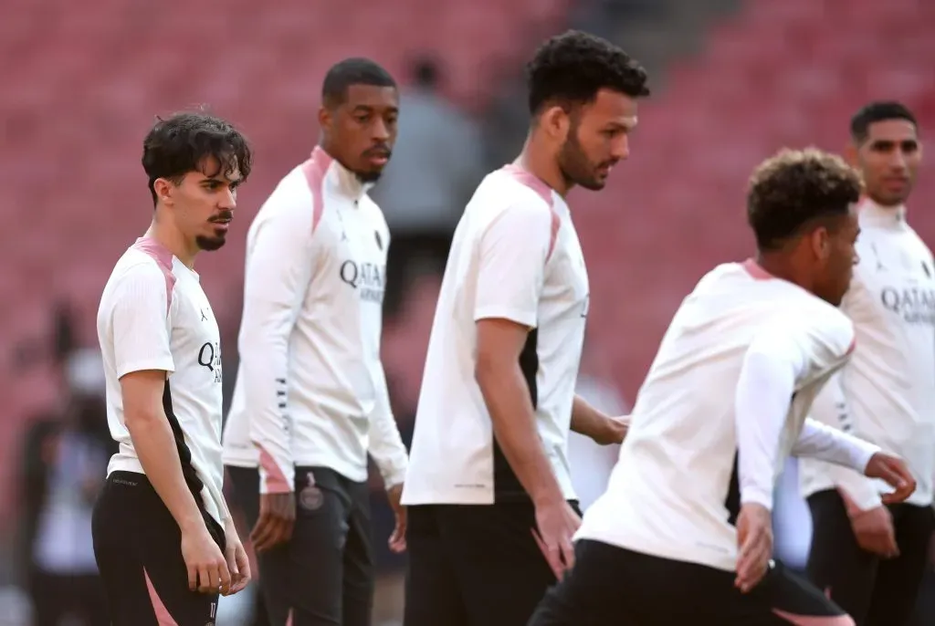 Vitinha no treino do PSG. Foto: Getty Images