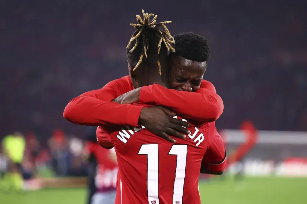 Os irmãos Nico e Iñaki Williams, do Athletic Bilbao. Foto: Fran Santiago/Getty Images.