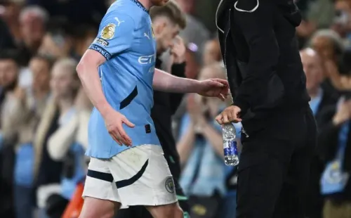 De Bruyne foi novamente decisivo com a camisola do City. Foto: Stu Forster/Getty Images.
