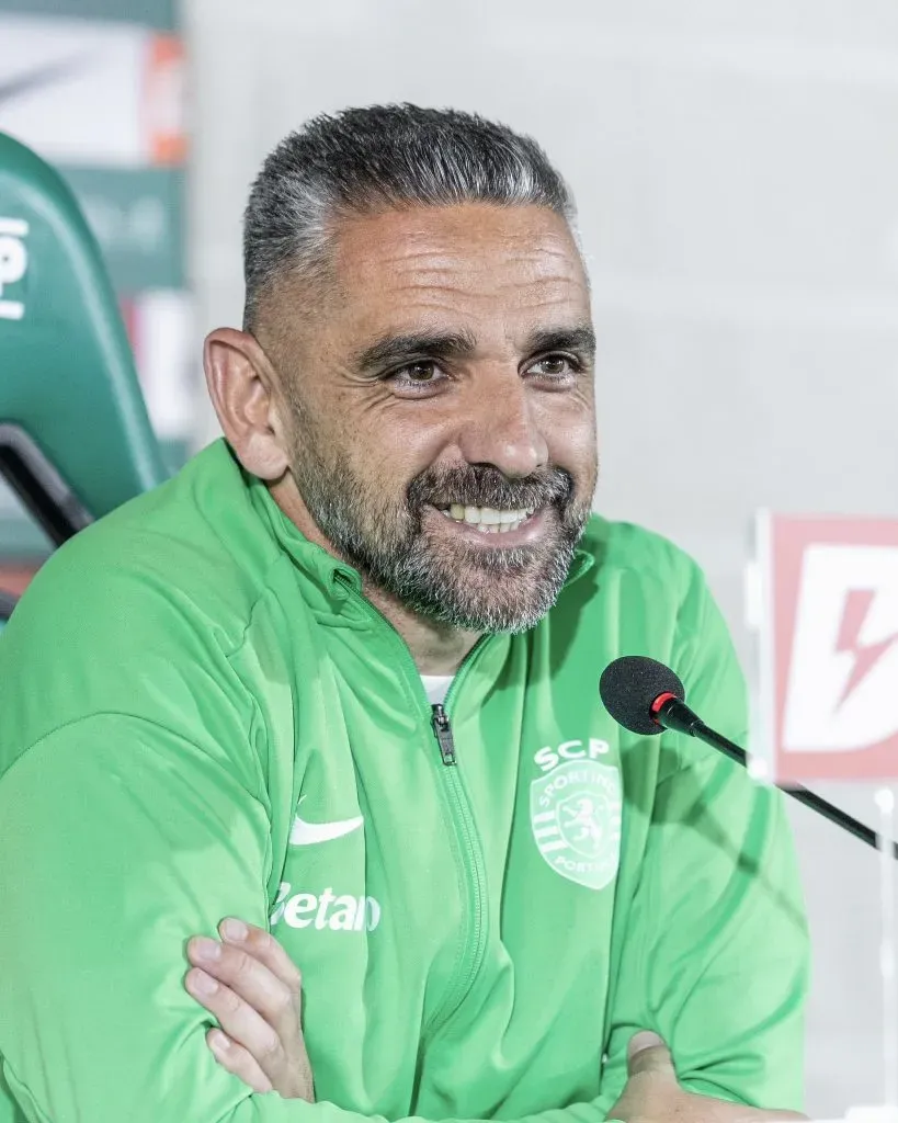 Rui Borges fez a antevisão do jogo, em conferência de imprensa. Foto: SCP.