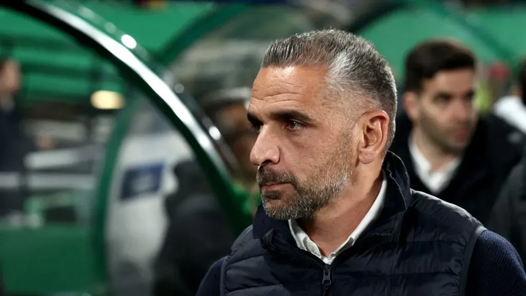 Rui Borges durante o jogo do Sporting com o Dortmund na Champions League. Foto: Getty Images