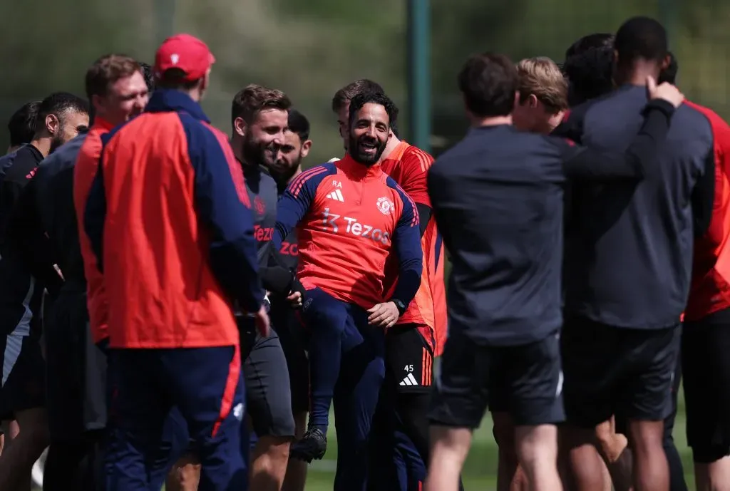 Treino da equipa do Manchester United. Foto: Getty Images