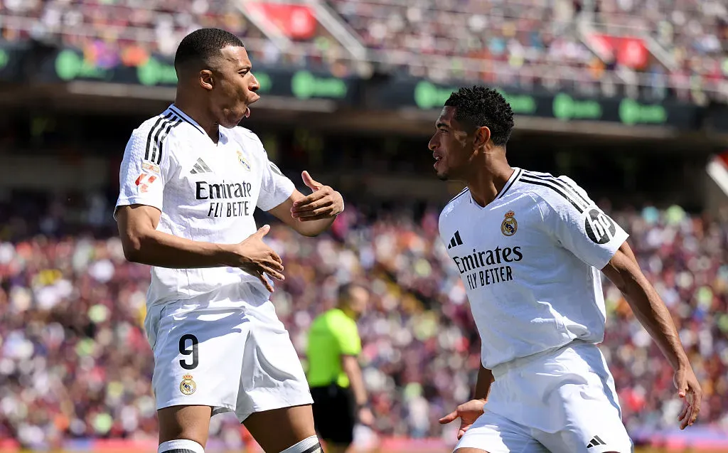 Mbappé bisou em 14 minutos no El Clásico. Foto: Getty Images