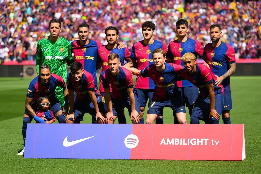 O 11 inicial do Barcelona. Foto: David Ramos/Getty Images.