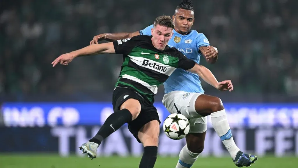 Viktor Gyokeres lembrou o jogo em que marcou um hat-trick ao Manchester City. Foto: Justin Setterfield/Getty Images
