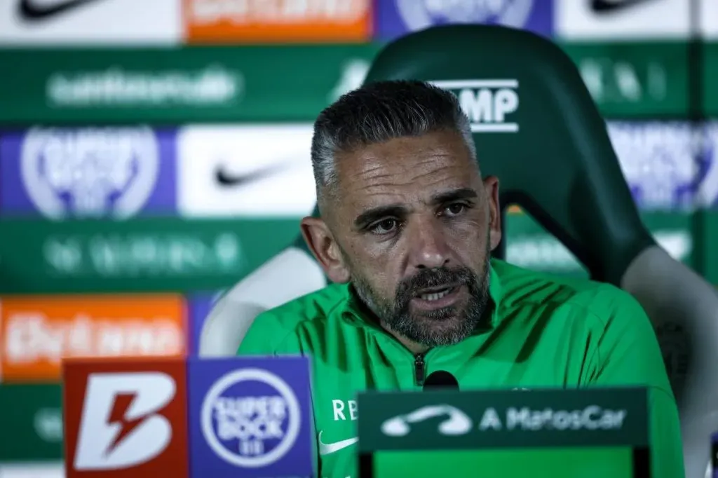 Rui Borges fez a antevisão do jogo, em conferência de imprensa. Foto: Sporting CP.