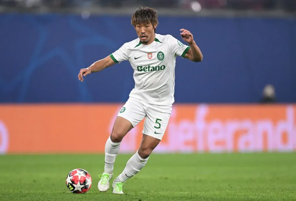 Hidemasa Morita, médio do Sporting. Foto: Stuart Franklin/Getty Images.