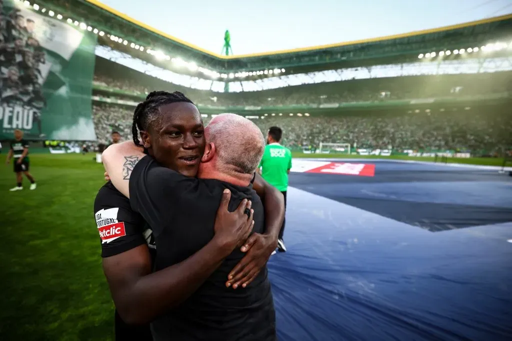 Geovany Quenda festeja título nacional. Foto: Sporting CP