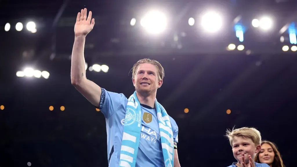 Kevin De Bruyne despediu-se do Etihad. Fonte: Alex Livesey/Getty Images
