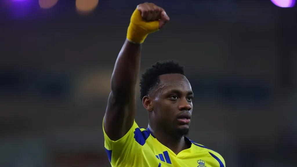 Jhon Durán marcou o primeiro golo do Al-Nassr. JAl Nassr/Getty Images