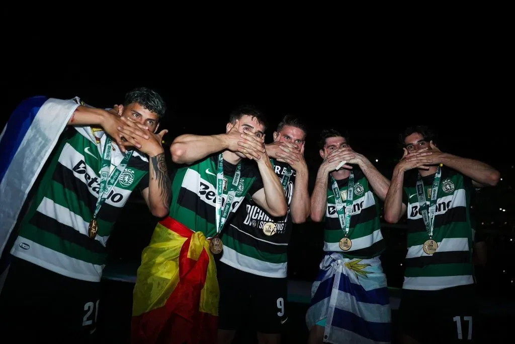 A famosa “máscara” de Gyokeres feita por si e alguns colegas. Foto: Sporting CP.