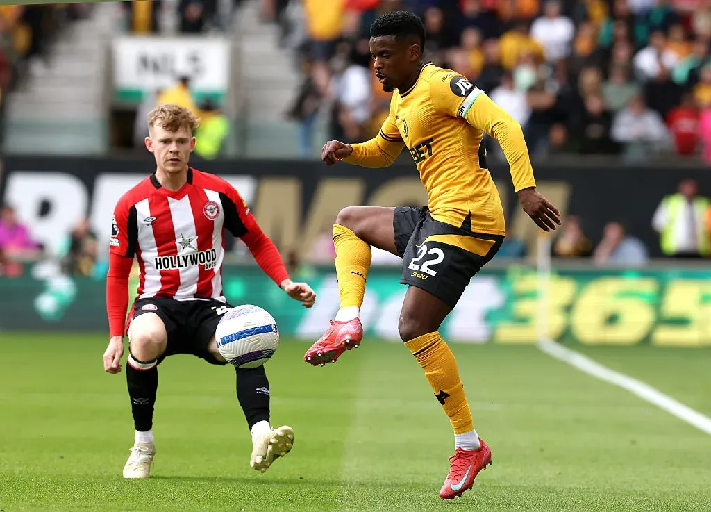 Nélson Semedo na despedida do Wolves da Premier League. Foto: Getty Images