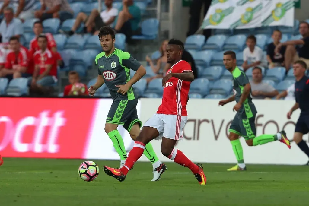 Nélson Semedo durante jogo do Benfica, em 2016. Foto: Carlos Rodrigues/Getty Images.