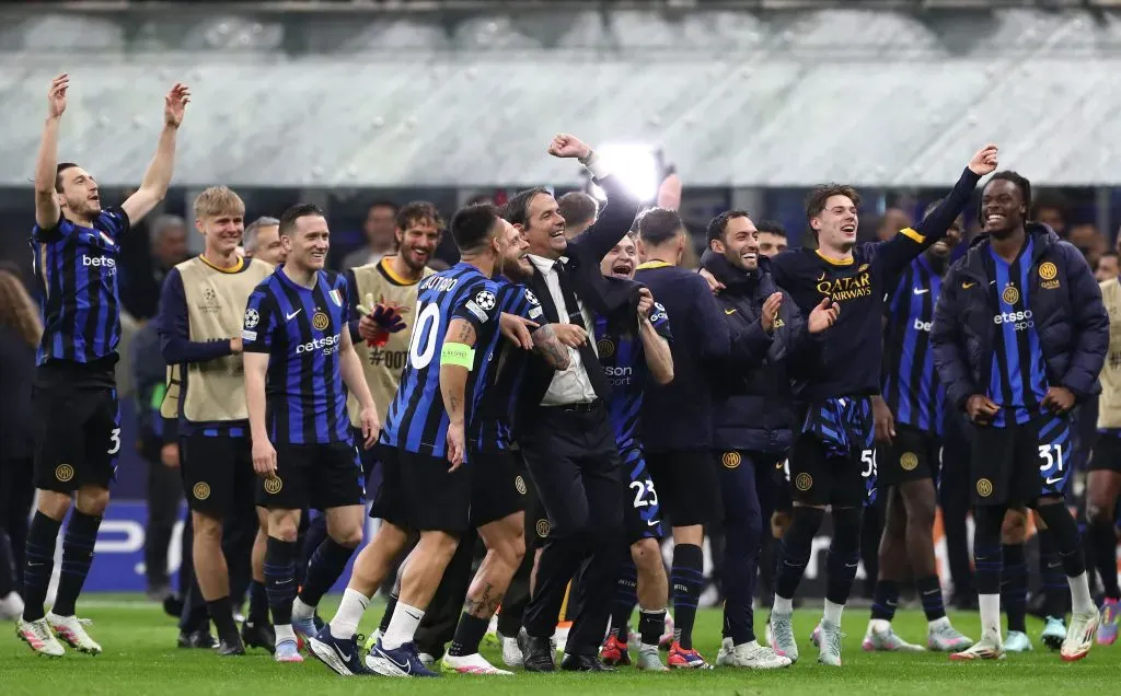 Se o Inter vencer o PSG na final, as desilusões internas poderão transformar-se em verdadeira alegria para o plantel às ordens de Inzaghi. Foto: Marco Luzzani/Getty Images.