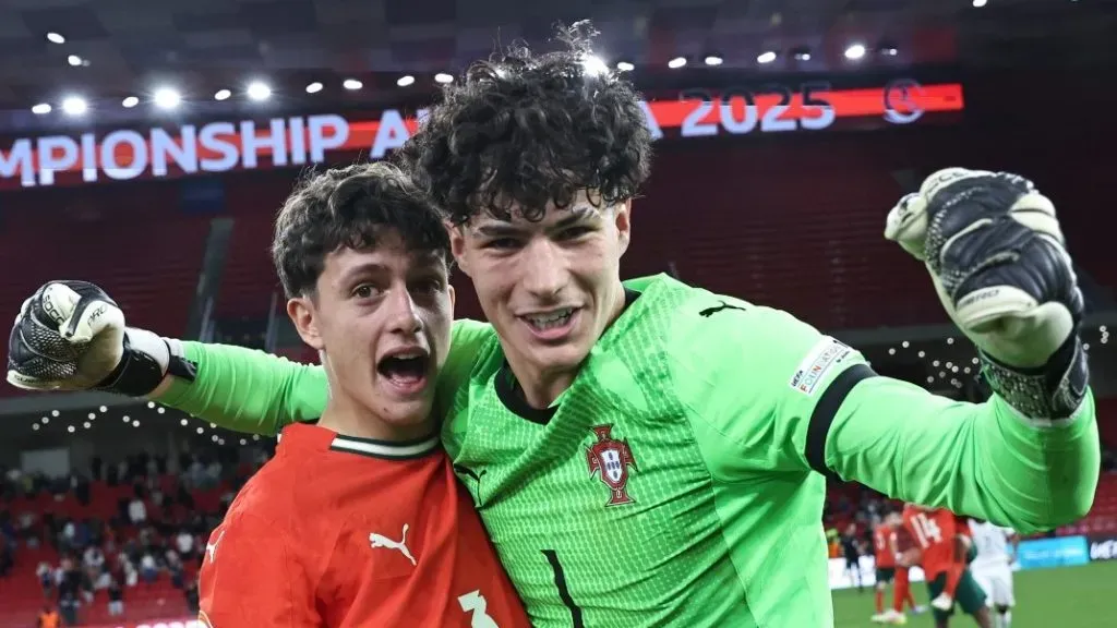O guarda-redes Romário Cunha foi um dos heróis dos sub-17 de Portugal. Foto: conta oficial no X da seleção de Portugal