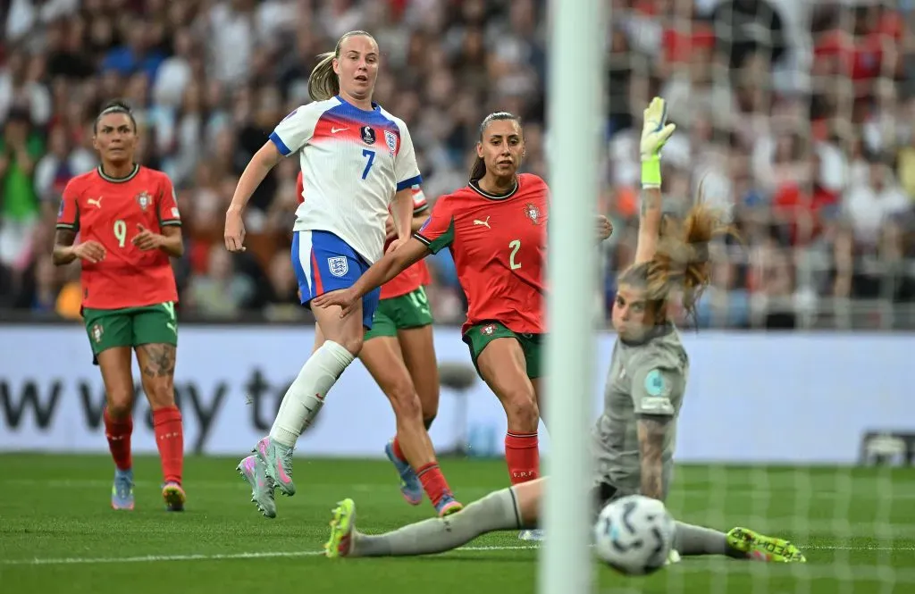 Foi uma noite complicada para Portugal, em Wembley, com seis golos sofridos. Foto: Mike Hewitt/Getty Images.