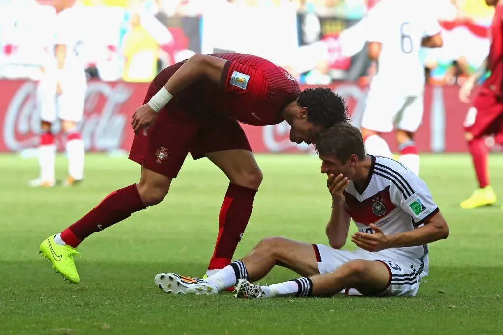 Pepe expulso diante da Alemanha no Mundial 2014. Foto: Getty Images