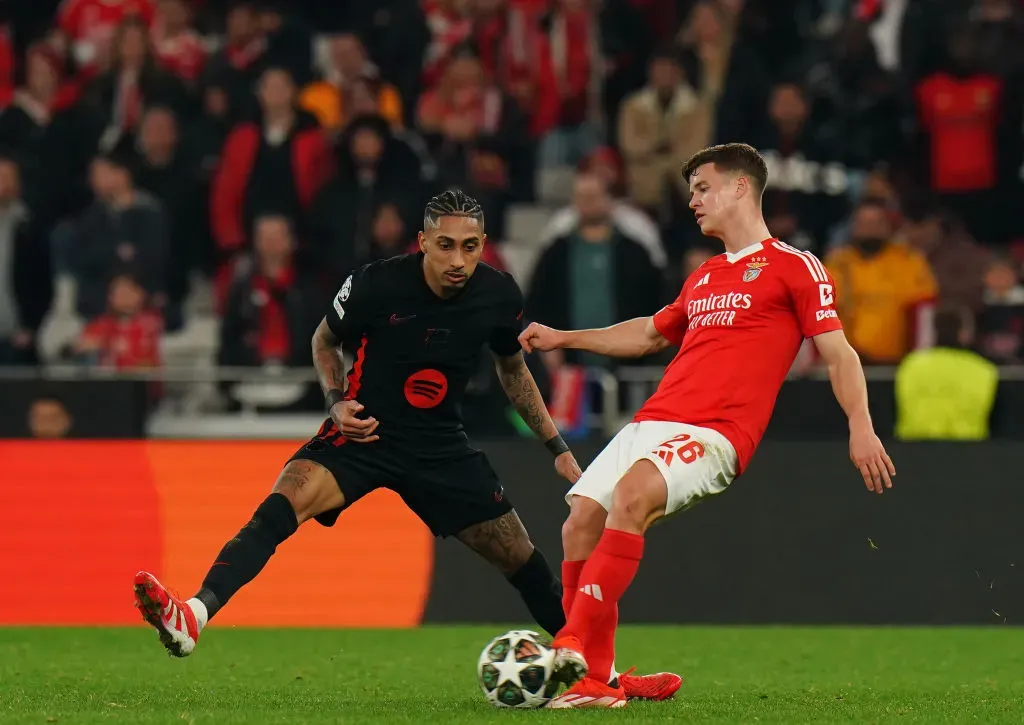 Samuel Dahl em ação pelo Benfica na Champions League. Foto: Getty Images