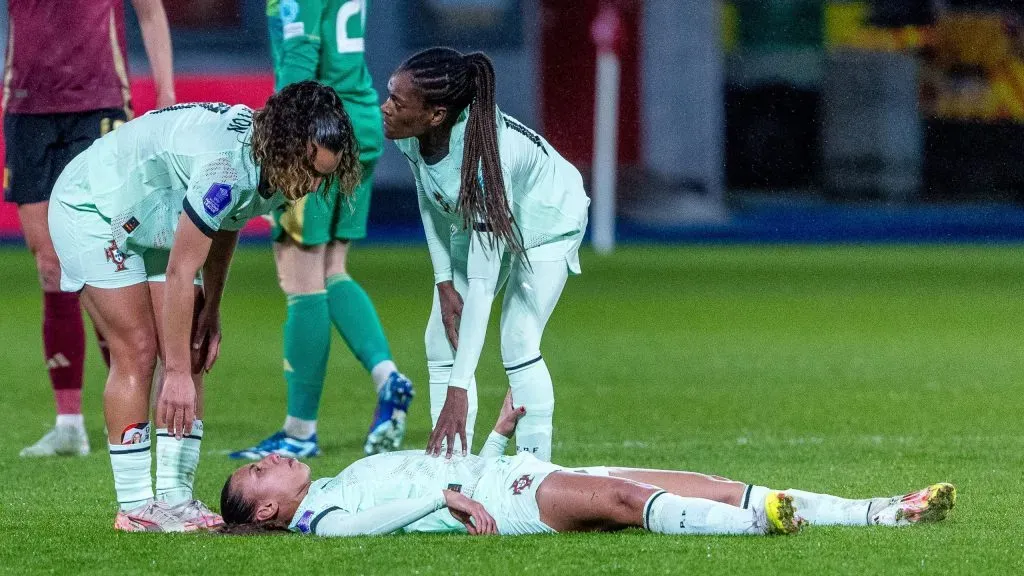Portugal perdeu com a Bélgica e caiu para a Liga 2. Foto: Omar Havana/Getty Images)