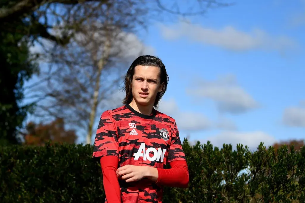 Álvaro Carreras em seus tempos de Manchester United. Foto: Alex Davidson/Getty Images.