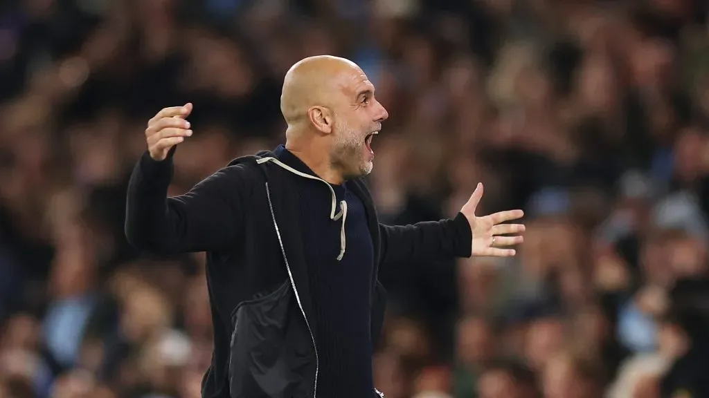 Pep Guardiola, treinador do Manchester City