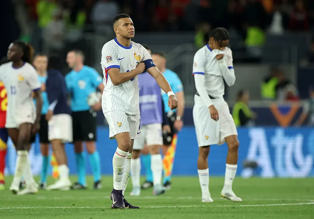 Kylian Mbappe após a derrota para a Espanha. Foto: Getty Images