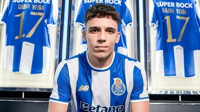 Gabri Veiga, é o novo jogador do FC Porto. Foto: conta oficial no X do FC Porto