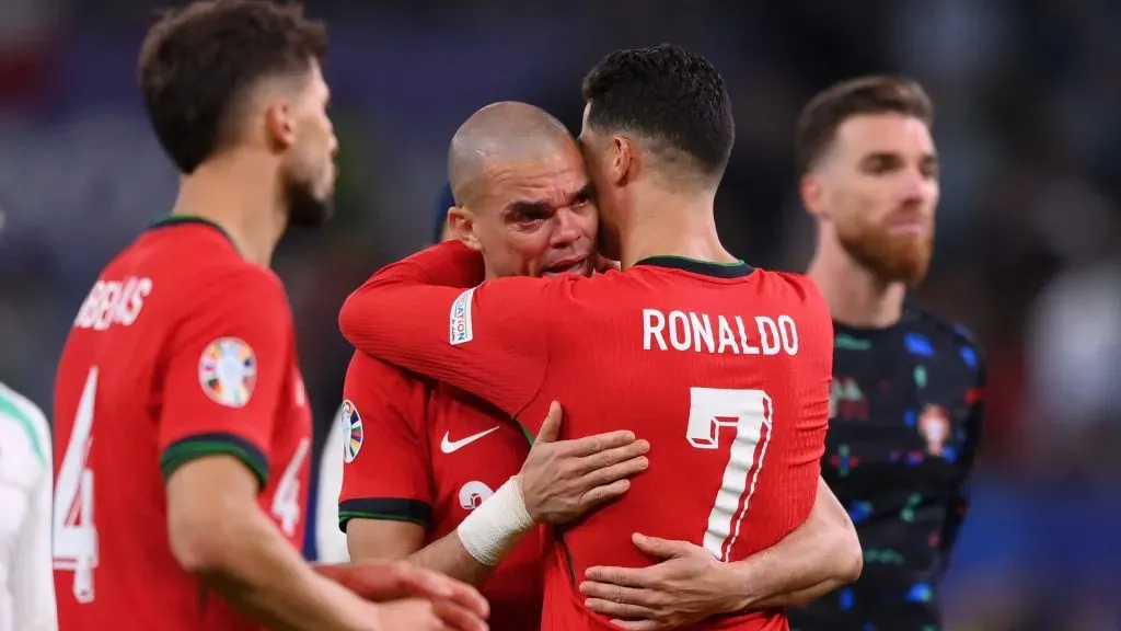 Pepe e Cristiano Ronaldo sempre tiveram uma ligação especial na Seleção. Foto: Justin Setterfield/Getty Images