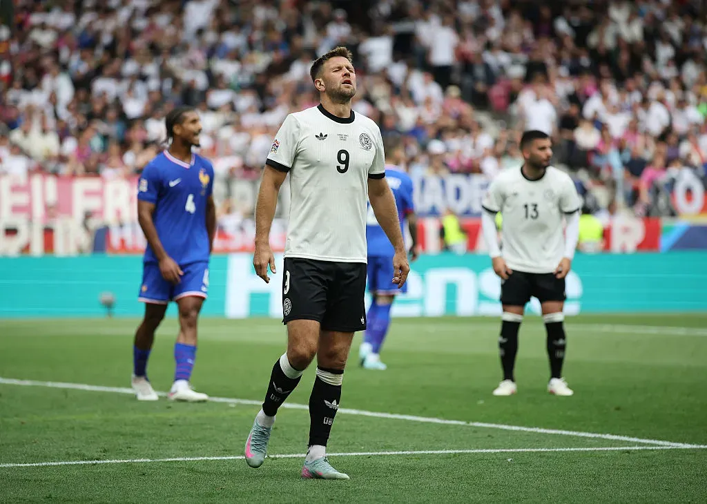 Füllkrug desiludiu em Alemanha x França. Foto: Getty Images