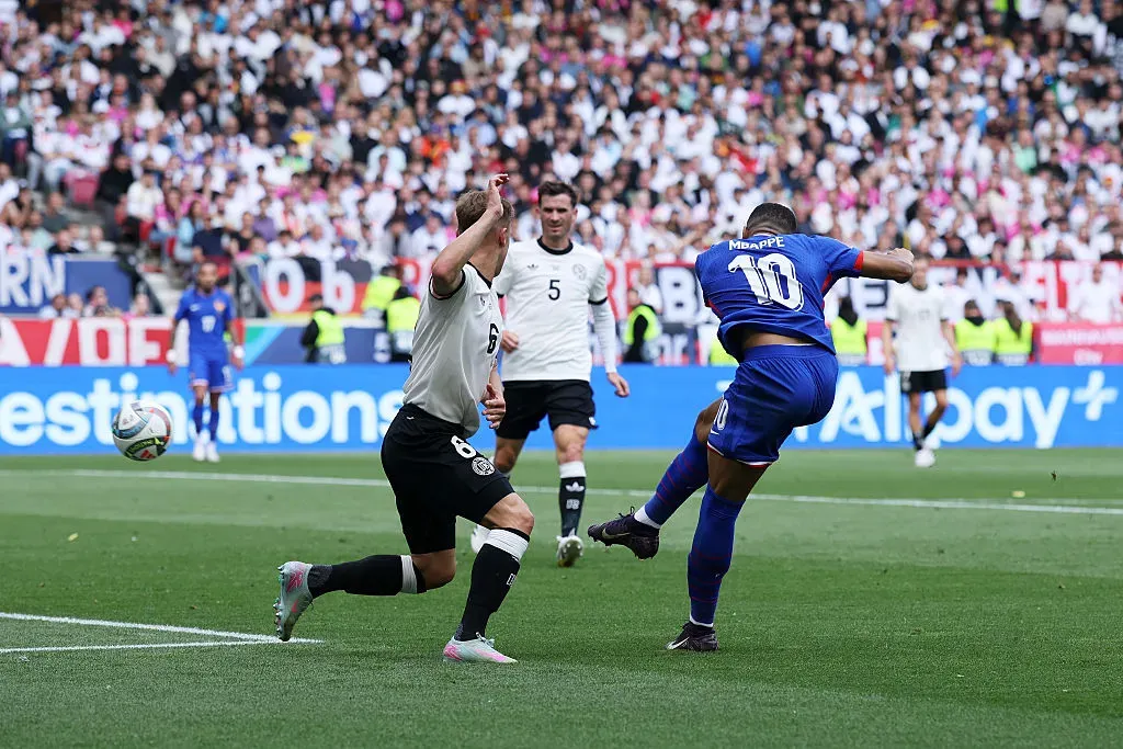Kylian Mbappé inaugurou o marcador contra a Alemanha. Foto: Getty Images