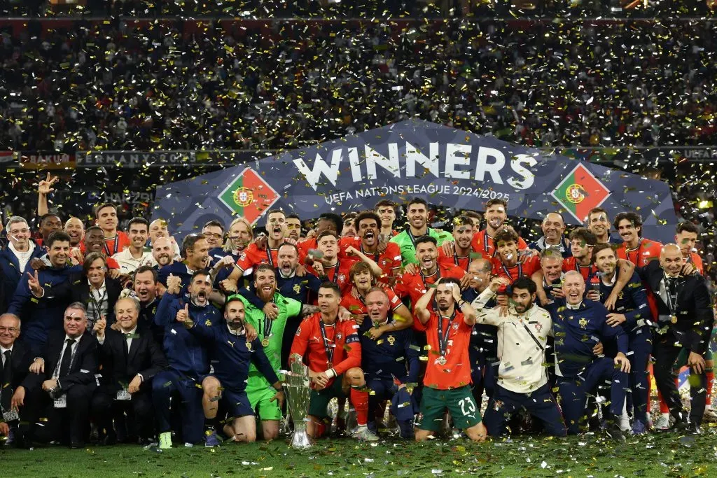 Portugal celebra a conquista da Liga das Nações. Foto: Getty Images