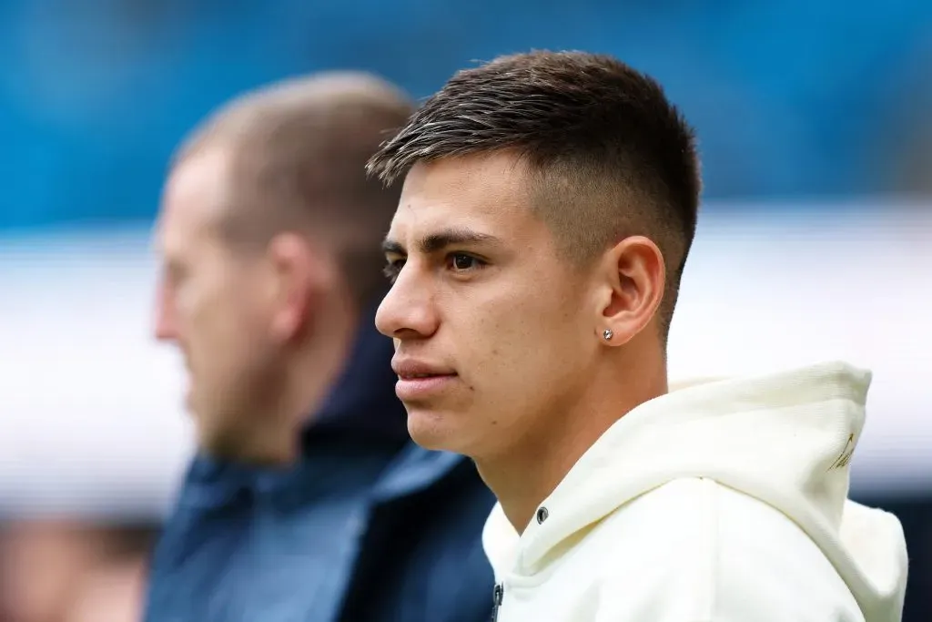 Claudio Echeverri, outra jovem aposta do Manchester City. Foto: Matt McNulty/Getty Images.