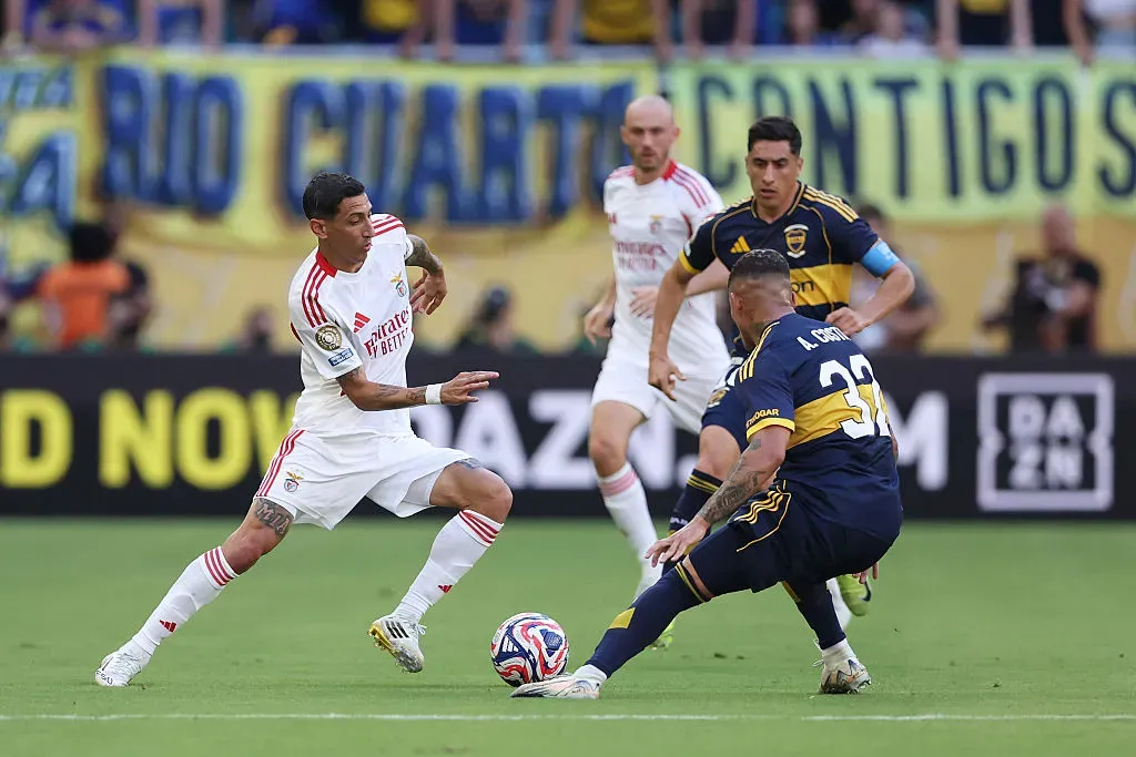 Di María contra o Boca Juniors. Foto: Getty Images