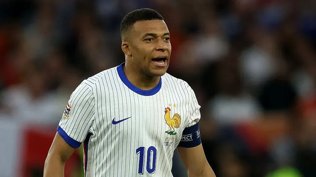 Kylian Mbappé marcou o seu golo em Espanha x França. Foto: Getty Images