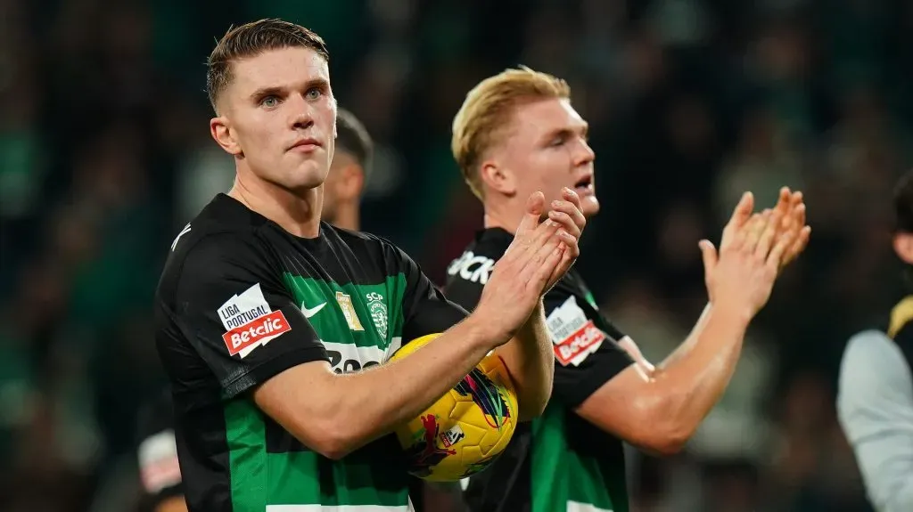 Gyokeres e Harder na última época ao serviço do Sporting. Foto: Getty Images