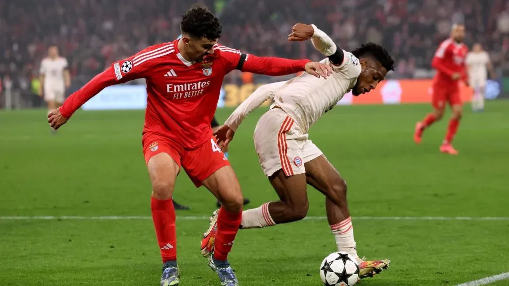 Tomás Araújo já defrontou o Bayern pelo Benfica. Foto: Alexander Hassenstein/Getty Images